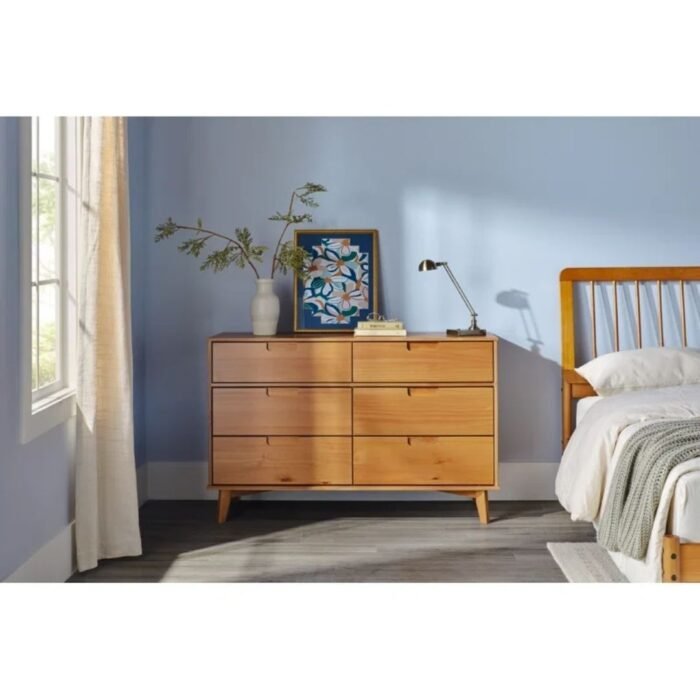 Indira Essence 6 Drawer Solid Wood Double Dresser - Image 5