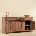 Agra Mahal Acacia Wood Sideboard Natural Elegance 180cm - Image 3