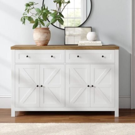 Dhara Nest 55.1" Modern Sideboard Buffet, Credenza With Storage Cabinets