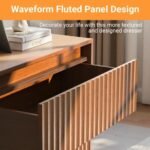 Trisha Harmony 3-Drawer Dresser 27.5"W Single Dresser With Waveform Fluted Panel - Image 12