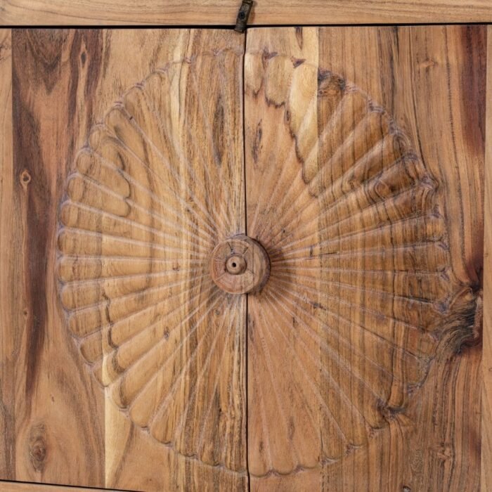 Agra Mahal Acacia Wood Sideboard Natural Elegance 180cm - Image 4