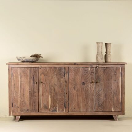 Varanasi Regal Carved Elegant Acacia Wood Sideboard 180cm