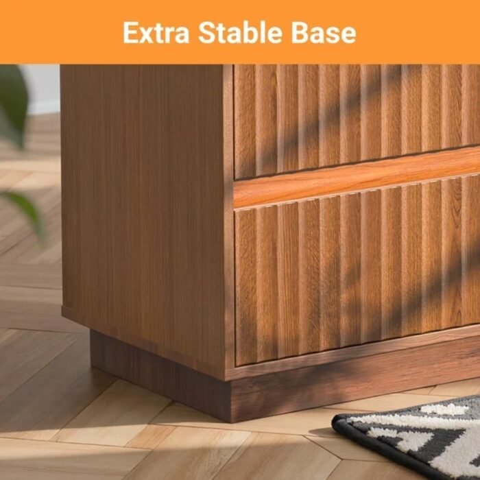 Trisha Harmony 3-Drawer Dresser 27.5"W Single Dresser With Waveform Fluted Panel - Image 16