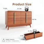 Avighna Modern Modern Dresser,6 Drawer Dresser With Storage,chest Of Drawers - Image 3