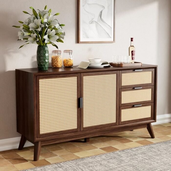 Neeraj Glow 58" 3 Drawer Sideboard Fully Assembled - Image 1