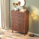 Utsav Luxe 5 Drawer 31.5" W Double Dresser, Modern Wood Drawer Double Dresser - Image 3