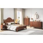 Utsav Luxe 5 Drawer 31.5" W Double Dresser, Modern Wood Drawer Double Dresser - Image 4
