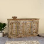 Utsav Hand Painted Bohemian Sideboard Reclaimed Wood 170cm - Image 2