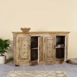 Utsav Hand Painted Bohemian Sideboard Reclaimed Wood 170cm - Image 3