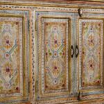 Utsav Hand Painted Bohemian Sideboard Reclaimed Wood 170cm - Image 4