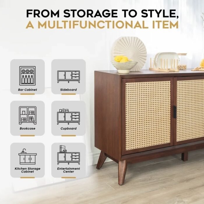 Neeraj Glow 58" 3 Drawer Sideboard Fully Assembled - Image 9