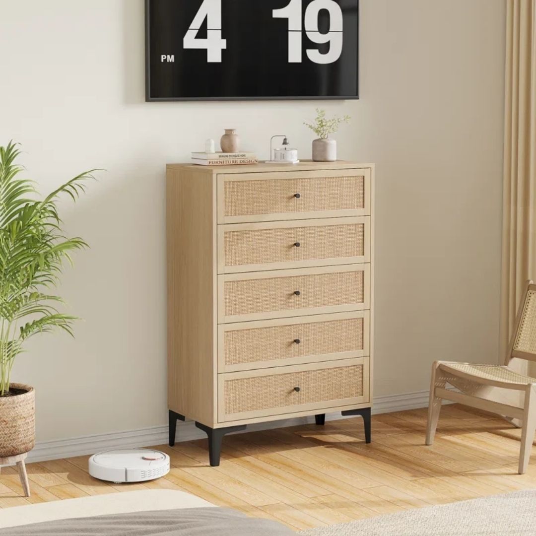 49 VedaLoom 5 Drawer Dresser For Bedroom - Image 1
