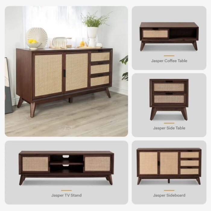 Neeraj Glow 58" 3 Drawer Sideboard Fully Assembled - Image 10