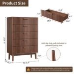 Utsav Luxe 5 Drawer 31.5" W Double Dresser, Modern Wood Drawer Double Dresser - Image 10
