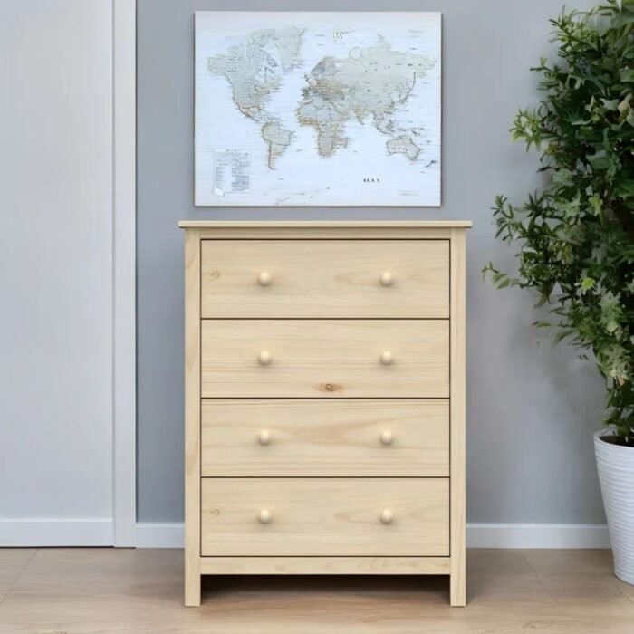 Tattva Essence 4 Drawer 30" Solid Wood - Bedroom, closet or living room by - Image 3