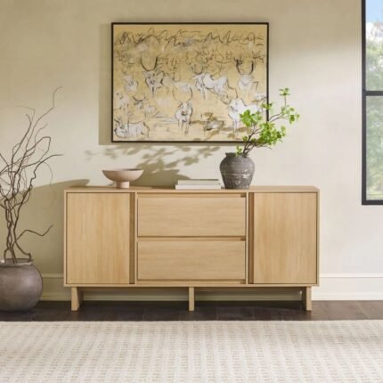 Suhana Aura 63" 2-Door Sideboard with Beveled Drawers