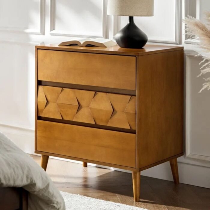 Myrah Edge 30''W Mid-Century Modern 3 - Drawer Dresser - Image 1