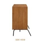 Jivika Luxe Sideboard with 3 - 4 Doors, Buffet Cabinet With Vertical Groove Design And Metal Legs, Storage Cabinet - Image 5