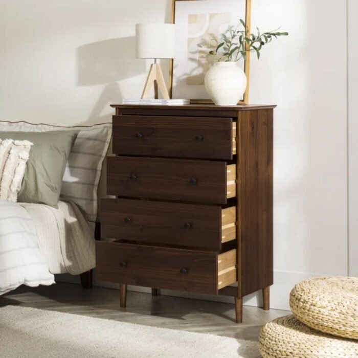 RaagaWood Solid Wood 4-Drawer Dresser - Image 3