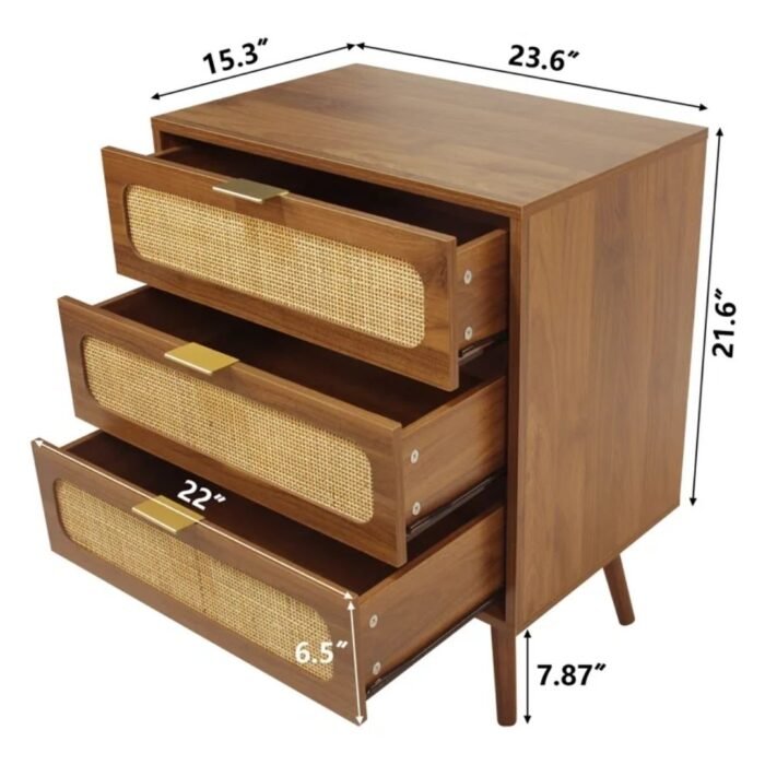 ZyraNest 3 Drawer 23.6" W Chest Dresser - Image 4