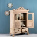 LuxeView Refurbished Teak Wood Showcase in Ibiza Style 160cm - Image 3