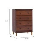 RaagaWood Solid Wood 4-Drawer Dresser - Image 16