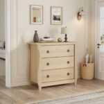 Aaranya Luxe 3-Drawer Dresser - Tall Boho Dresser With Curved Legs - Image 4