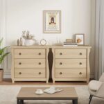 Aaranya Luxe 3-Drawer Dresser - Tall Boho Dresser With Curved Legs - Image 6