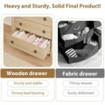 Aaranya Luxe 3-Drawer Dresser - Tall Boho Dresser With Curved Legs - Image 8