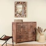 Mysore Charm Solid Elegant Teak Wood Sideboard with Drawers 100cm - Image 2