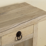 EternaCarve Indian Heritage Rustic Reclaimed Teak Console Table Ibiza Style 160cm - Image 4