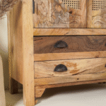 Serenova Tall Solid Teak Cupboard with Adjustable Shelves and Smooth Finish - Image 4