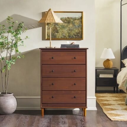 RaagaWood Solid Wood 4-Drawer Dresser