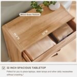 Samprati Modern 5-drawer Wood Dresser Mid Century Fluted Design - Image 2