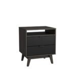 NidraHaus 2-Drawer Nightstand Open Shelf - Bedside Table - Image 5