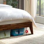 RangZen Solid Wood Mid century Modern Wood Bed - Image 2