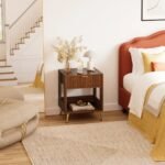 Vaastra Night Stand With 1 Drawer & 1 Shelf, Wooden Bedside Table - Image 2
