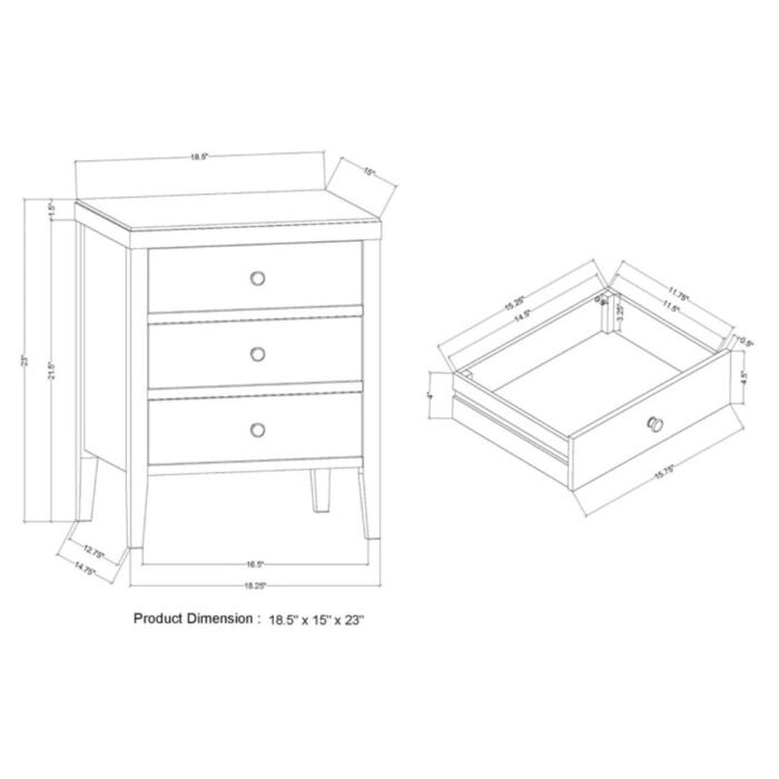 Taalika Wood Nightstand - Image 9