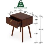 Nook Solid Wood Bedside Table With 1 Drawer - Image 7