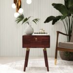 Nook Solid Wood Bedside Table With 1 Drawer - Image 3