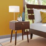 Nook Solid Wood Bedside Table With 1 Drawer - Image 4