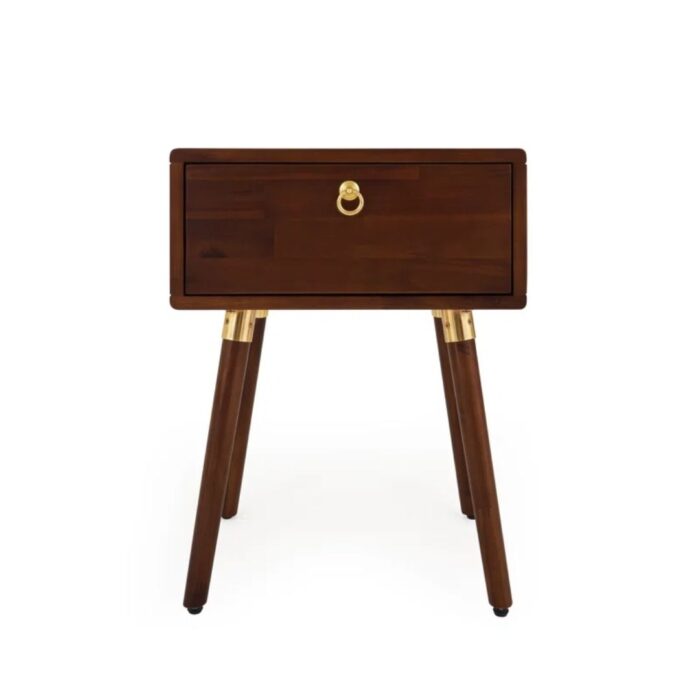 Nook Solid Wood Bedside Table With 1 Drawer - Image 5