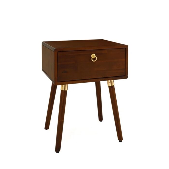 Nook Solid Wood Bedside Table With 1 Drawer - Image 6