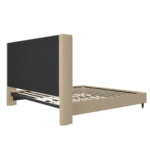 NatureNest King Upholstered Wingback Bed - Image 6