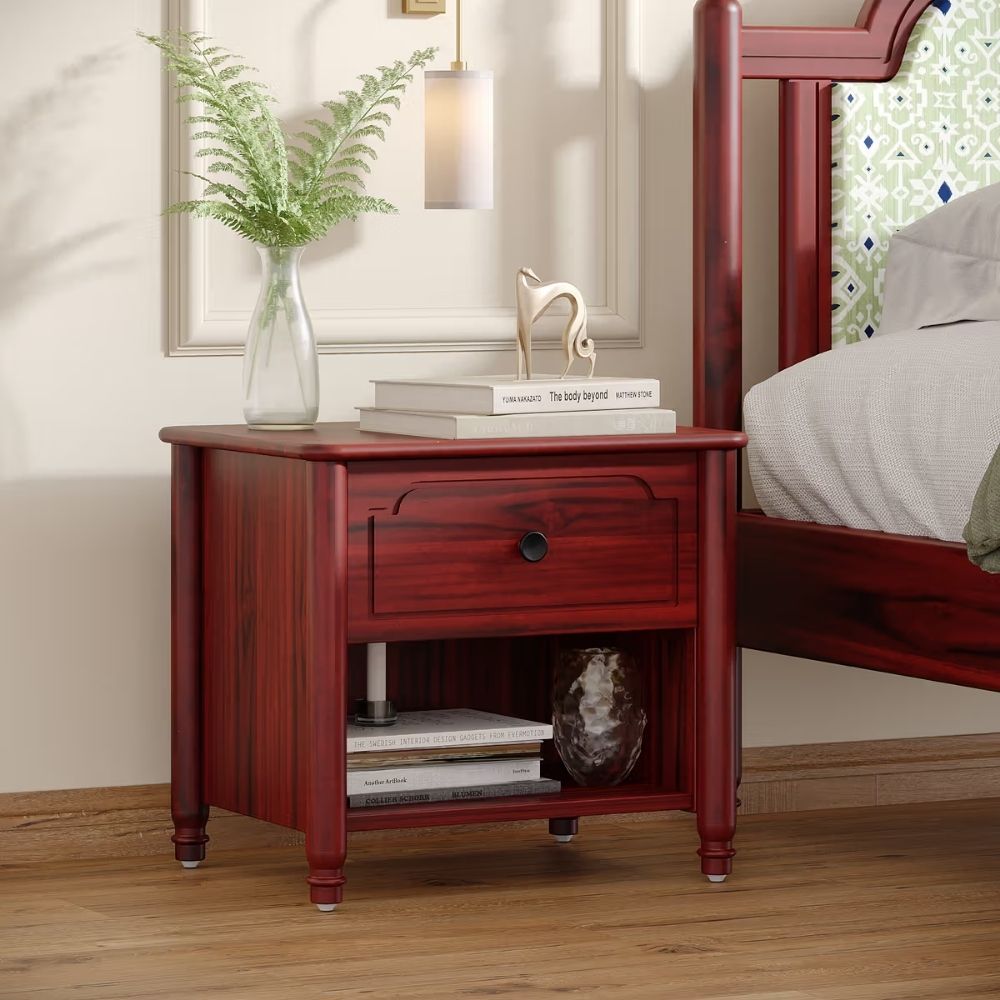 1 Teak wood Bedside Table - Image 1