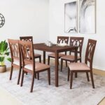 Solid Wood 6 Seater Dining Set