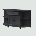 Wooden Bar Cabinet – Elegant Black Finish - Image 2