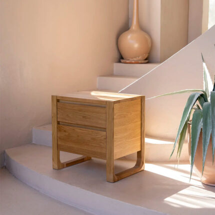 Wooden Bedside Table for Indian Bedrooms