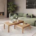 Wooden Square Coffee Table for Living Room