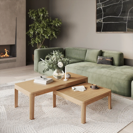 Wooden Square Coffee Table for Living Room